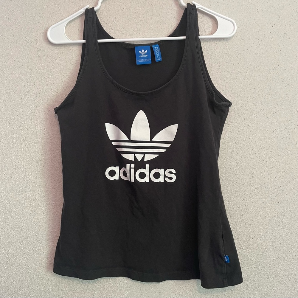 Adidas black workout tank top